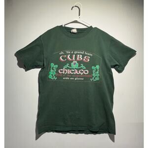 Vintage Lee Sport Chicago Cubs Baseball Green Shirts Size M
